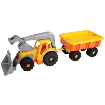 Androni Traktorový nakladač s vlekom Power Worker – dĺžka 58 cm oranžový (601847)