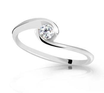 Cutie Diamonds Nežný zásnubný prsteň z bieleho zlata s briliantom DZ6134-10-X-2 54 mm