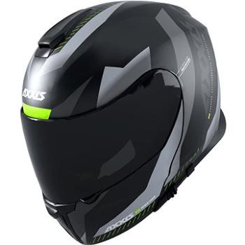 Axxis Gecko SV ABS Shield b2, výklopná helma lesklá sivá (MOTO32254nad)