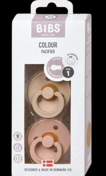 BIBS Colour Cumlíky z prírodného kaučuku - , veľkosť 1, Vanilla/Blush 2 ks