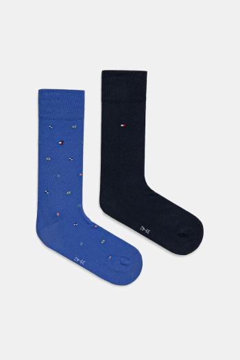 Ponožky Tommy Hilfiger 2-pak pánske, fialová farba, 701232597
