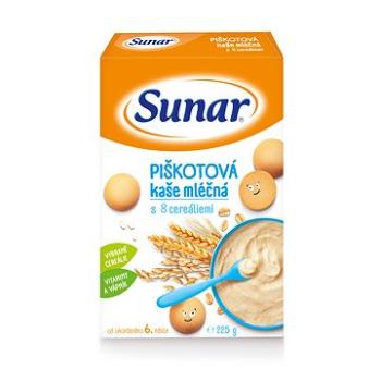 Sunar piškótová mliečna kaša s 8 cereáliami 225 g (8592084409722)