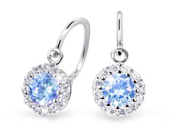 Cutie Jewellery Detské náušnice z bieleho zlata C2745-10-X-2 svetlo modrá