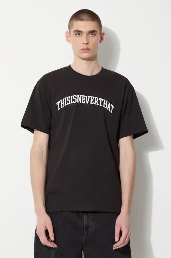Tričko thisisneverthat Arch-Logo Tee pánske, čierna farba, s potlačou, TN240TTSST04