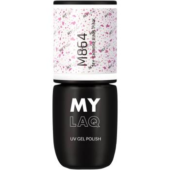 MYLAQ UV Gel Polish gélový lak na nechty odtieň My Shimmering Pink 5 ml