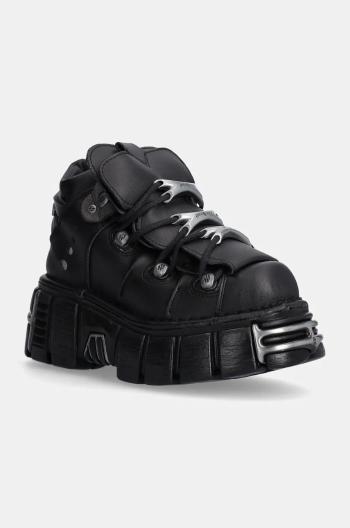 Sneakers boty New Rock Negro Tower + Negro Acero černá barva, M-106-VS1