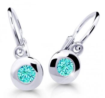 Cutie Jewellery Detské náušnice z bieleho zlata C2589-10-X-2 svetlo zelená