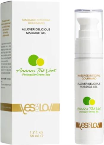 YESforLOV Masážny gél Pineapple Green Tea (Allover Delicious Massage Gél) 50 ml