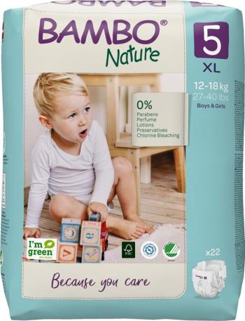 BAMBO Nature Plienky jednorazové 5 XL (12-18 kg) 22 ks