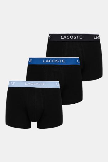 Boxerky Lacoste 3-pak pánske, čierna farba, 5H1297