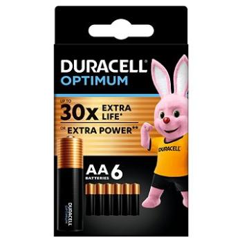 DURACELL Optimum alkalická batéria tužková AA 6 ks (42385)