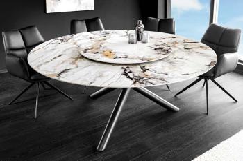 LuxD Okrúhly jedálenský keramický stôl Ganya 150 cm viacfarebný