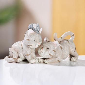 Gilde Dekorační figurka Kočičí přátelé s myškou