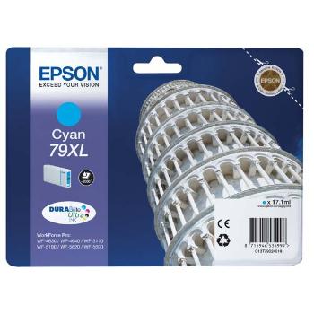 Epson originál ink C13T79024010, 79XL, XL, cyan, 2000str., 17ml, 1ks, Epson WorkForce Pro WF-5620DWF, WF-5110DW, WF-5690DWF, azurová