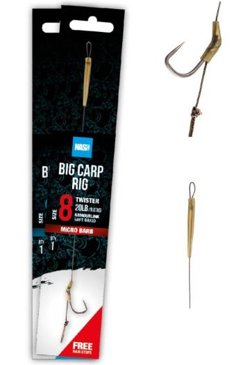 Nash náväzec big carp rig barbless - veľkosť háčika 8