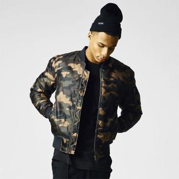 Urban Classics Camo Basic Bomber Jacket wood camo - XL