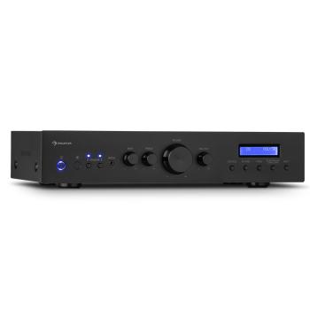 Auna AMP-CD608 DAB, HiFi stereo zosilňovač, 4 x 100 W, RMS, DAB+ BT, optický vstup, diaľkový ovládač