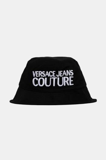 Bavlnený klobúk Versace Jeans Couture čierna farba, bavlnené, 78GAZK04 ZG365