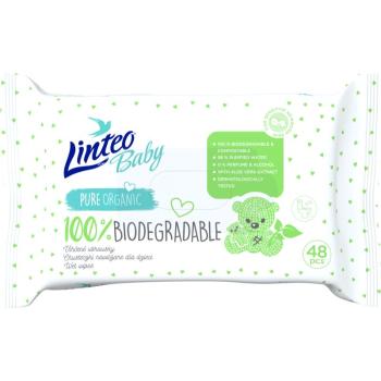 Linteo Baby 100% Biodegradable detské jemné vlhčené obrúsky 48 ks