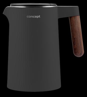 CONCEPT RK3305 Rýchlovarná kanvica nerezová s reguláciou teploty 1,5 l, NORWOOD, tmavo šedá