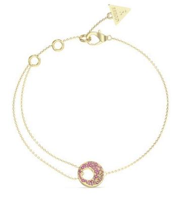 Guess Štýlový pozlátený náramok Blooming Summer JUBB05227JWYGPK 18,5 cm