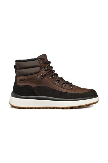 Členkové topánky Geox U GRANITO + GRIP B A pánske, hnedá farba, U46FZD 0FF22 C6009
