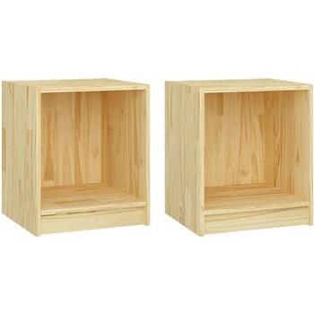 SHUMEE Nočné stolíky 2 ks 35,5 × 33,5 × 41,5 cm masívne borovicové drevo, 809920