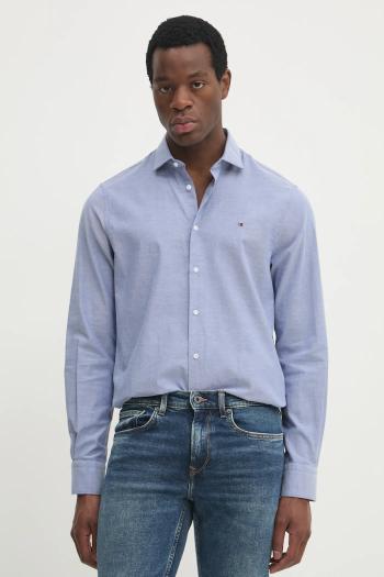 Bavlnená košeľa Tommy Hilfiger pánska, slim, s talianskym golierom, MW0MW37597