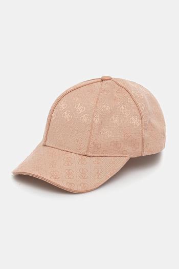 Šiltovka Guess dámska, oranžová farba, vzorovaná, AW5282 POL01