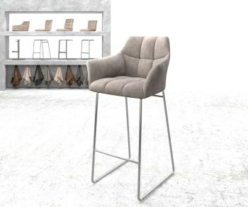 Barová stolička Yulo-Flex vintage taupe tenká základňa
