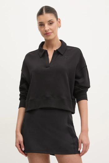 Bavlnená mikina Dkny dámska, čierna farba, jednofarebná, DP5T1243