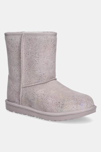 Detské semišové snehule UGG KIDS CLASSIC II SHIMMER SKY ružová farba, 1157708K