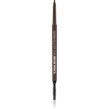 Gosh Ultra Thin precízna ceruzka na obočie s kefkou odtieň 003 Dark Brown 0,35 g