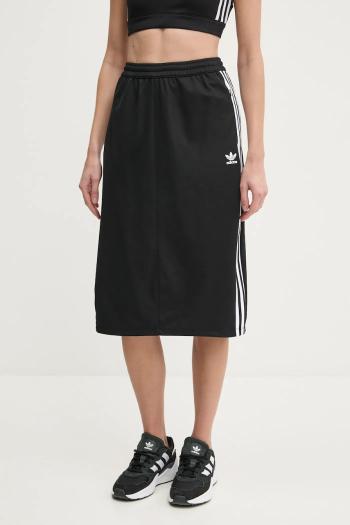 Sukňa adidas Originals Adicolor Classic 3S Skirt čierna farba, midi, puzdrová, IW8461
