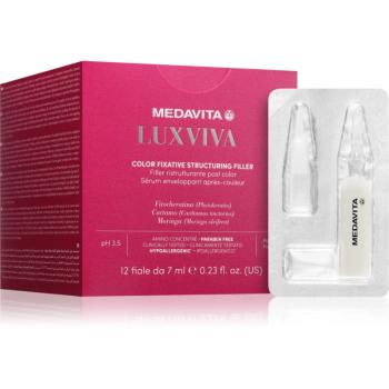 Medavita LUXVIVA Color Fixative Structuring Filler ampuly po farbení pre všetky typy vlasov 12x7 ml