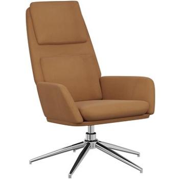 Relaxačné kreslo taupe umelá brúsená koža, 341324