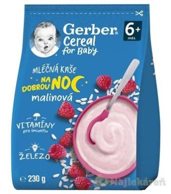 Gerber Cereal Mliečna KAŠA Dobrú noc Malinová (od ukonč. 6. mesiaca) 230 g