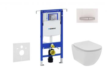 GEBERIT - Duofix Set predstenovej inštalácie, klozetu a dosky Ideal Standard Tesi, tlačidla Sigma50, Rimless, SoftClose, alpská biela 111.355.00.5 NE8
