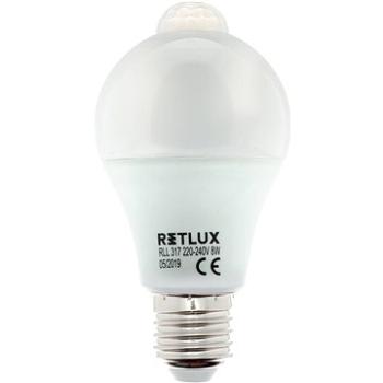 RETLUX RLL 317 A60 E27 PIR žiarovka 8W WW (RETLUX RLL 317 A60 E27 PIR žárovka 8W WW)