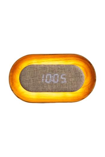 Led budík Gingko Design Lumos 15 cm biela farba