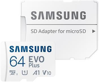 Pamäťová karta SAMSUNG microSDXC 64GB EVO Plus + SD adaptér