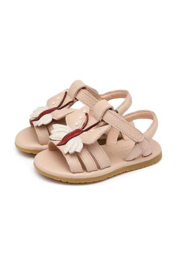 Detské kožené sandálky Donsje Jiles Sky Sandals Butterfly ružová farba, 1501802