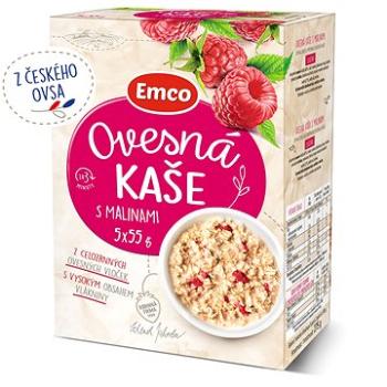 Emco Ovsená kaša s malinami 5 × 55 g (8595229916215)