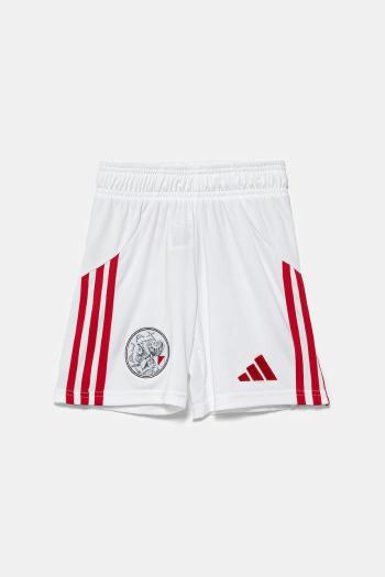 Detské krátke nohavice adidas Performance AJAX biela farba, nastaviteľný pás JI7215