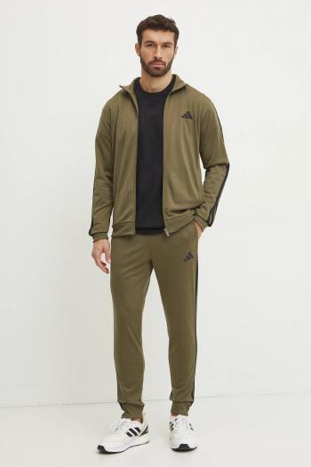 Tepláková súprava adidas 3-Stripes pánska, zelená farba, JI8854