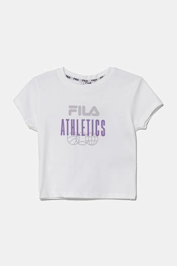 Detské bavlnené tričko Fila ISNY biela farba, FAT0635