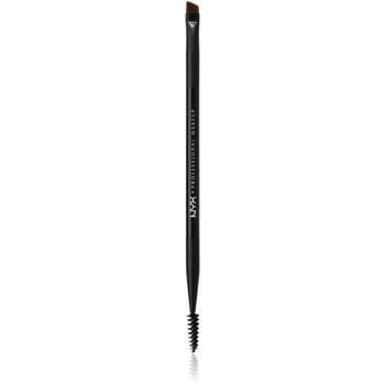 NYX Professional Makeup Pro Dual štetec na úpravu obočia 1 ks