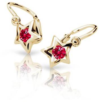 Cutie Jewellery Zlaté detské náušnice C1942-10-X-1 červená