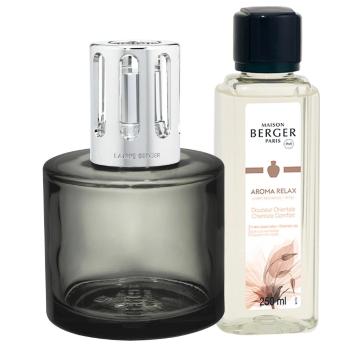 Maison Berger Paris Darčeková sada katalytická lampa Aróma Relax sivá + náplň Sladký Orient 250 ml