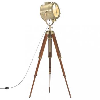 Stojaca lampa kov / drevo Dekorhome